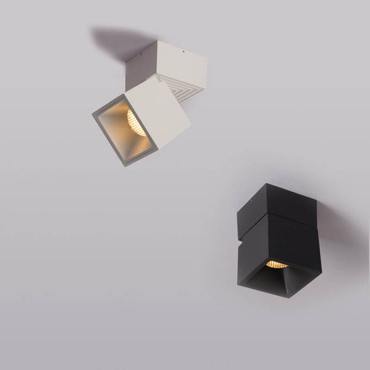 Moderne Aluminium Semi-Flush Mount Plafondlamp – Zwart/Wit – LED 7W/12W