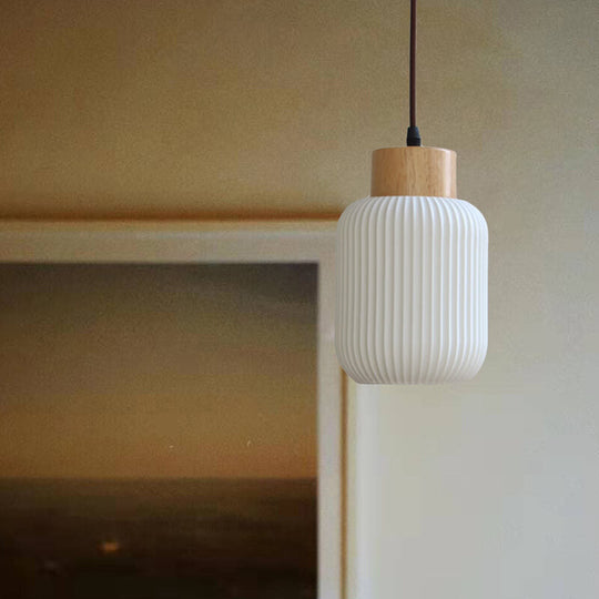 Moderne Wandlamp van Keramiek en Hout – Witte moderne Kleur