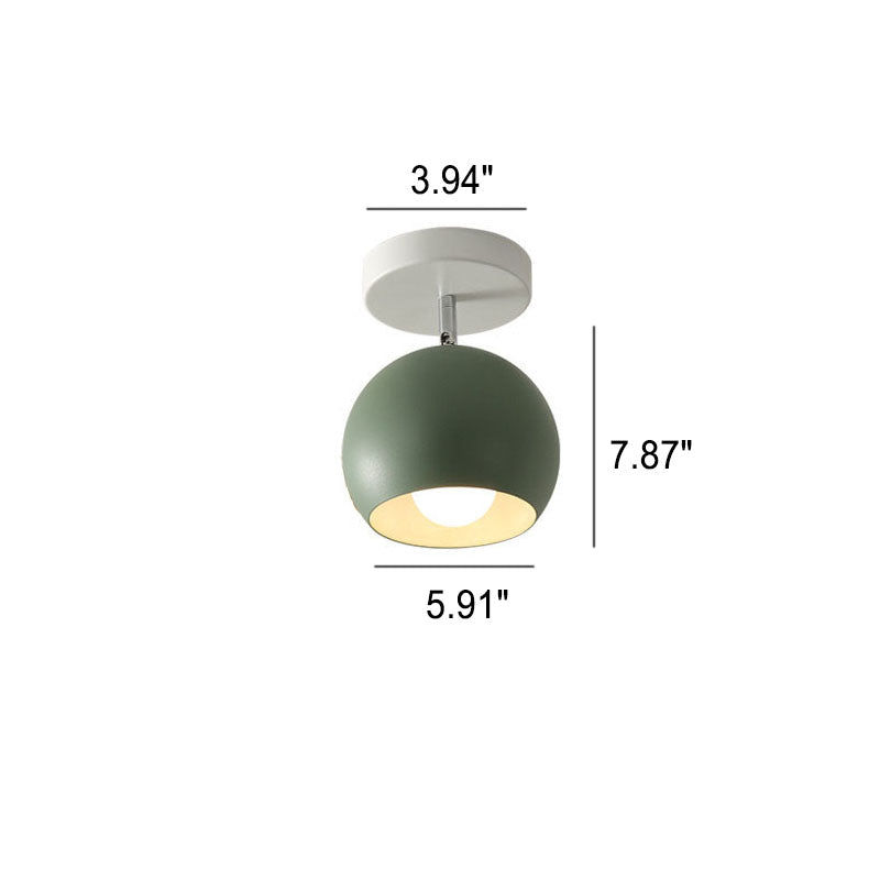 Moderne Scandinavische Minimalistische Plafondlamp van IJzer & Hout in Meerdere Kleuren
