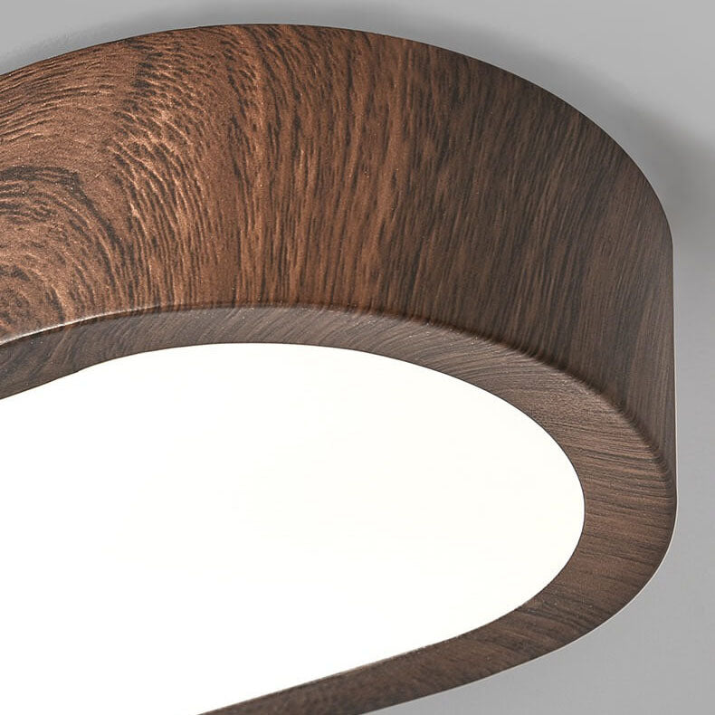 Moderne Houten Plafondlamp – Hout/Walnoot Houtnerf – LED 8W