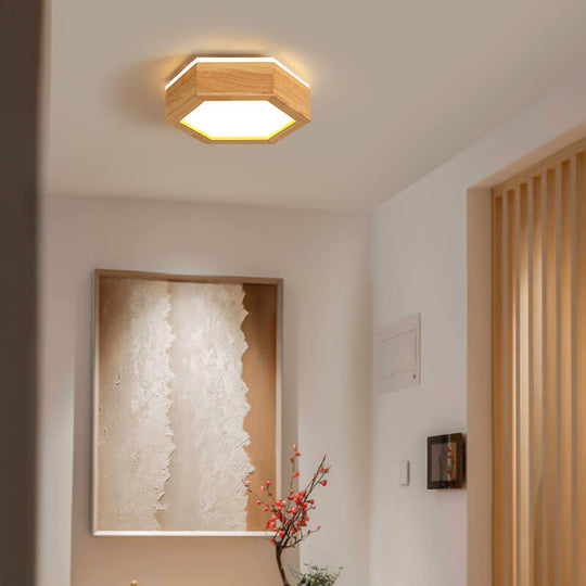 Moderne Houten Japandi LED Plafondlamp –1/2/3 Spots