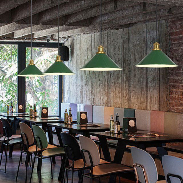 Industriële Elegante Groene Hanglamp in  Meerdere Formaten