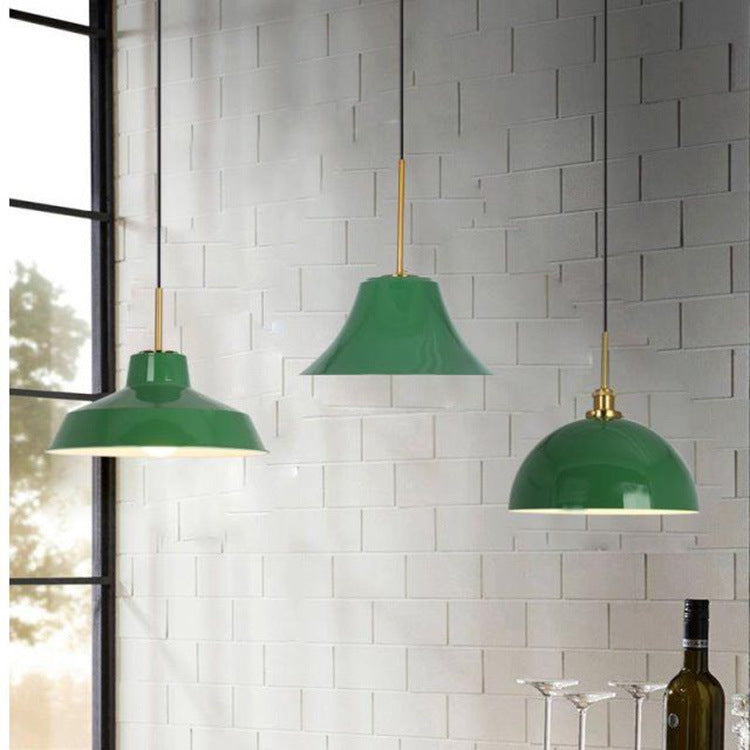 Industriële Elegante Groene Hanglamp in  Meerdere Formaten