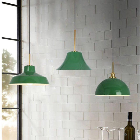 Industriële Elegante Groene Hanglamp in  Meerdere Formaten