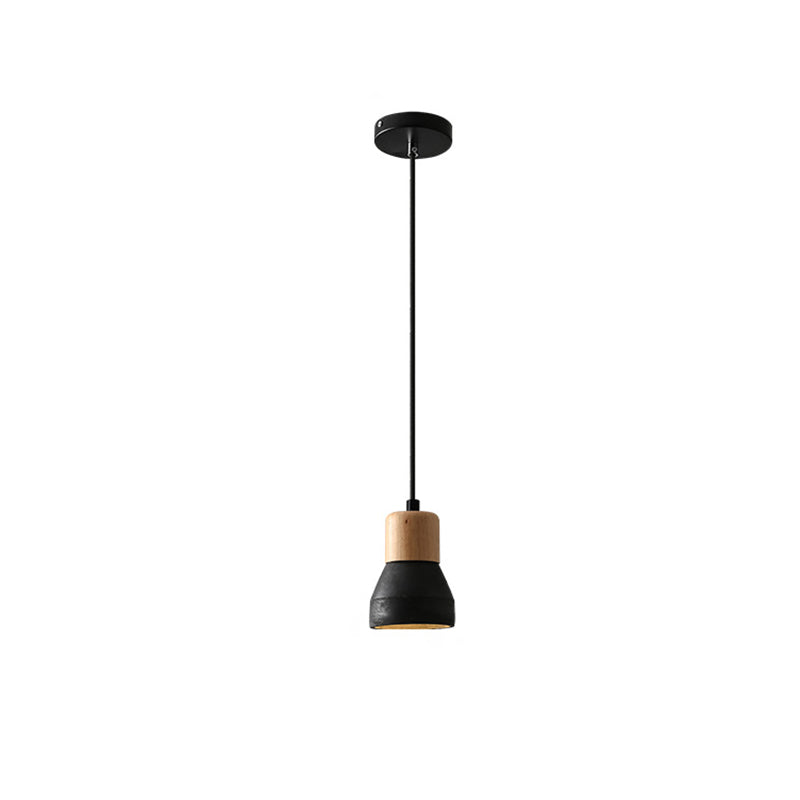Moderne Hanglamp van Cement & Hout met Industrieel Design