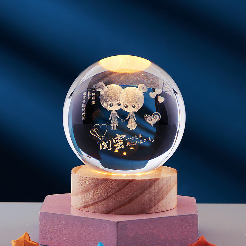 Spatio – Orb 3D Kristallen Nachtlamp