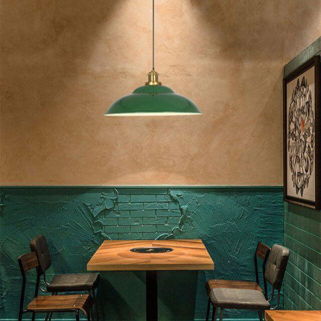 Industriële Elegante Groene Hanglamp in  Meerdere Formaten