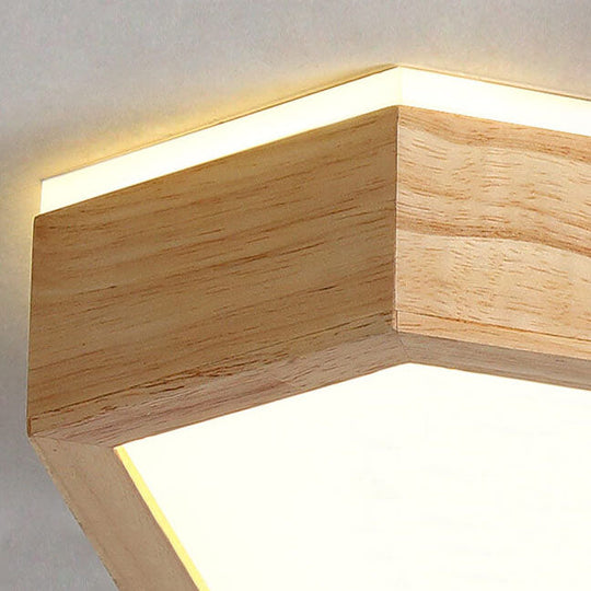 Moderne Houten Japandi LED Plafondlamp –1/2/3 Spots