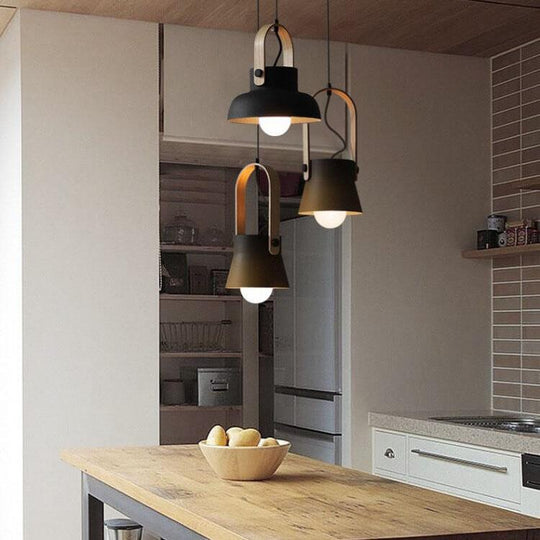 Kleurrijke Moderne Hanglamp met Metaal & Hout
