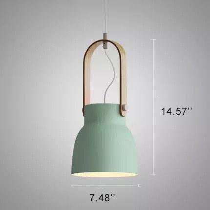 Kleurrijke Moderne Hanglamp met Metaal & Hout