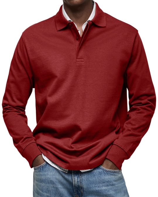 Relaxed Fit Polo Sweater