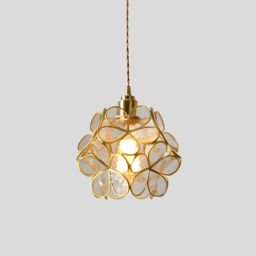 Vintage Glazen Hanglamp – Kleurrijk Handgemaakt Design