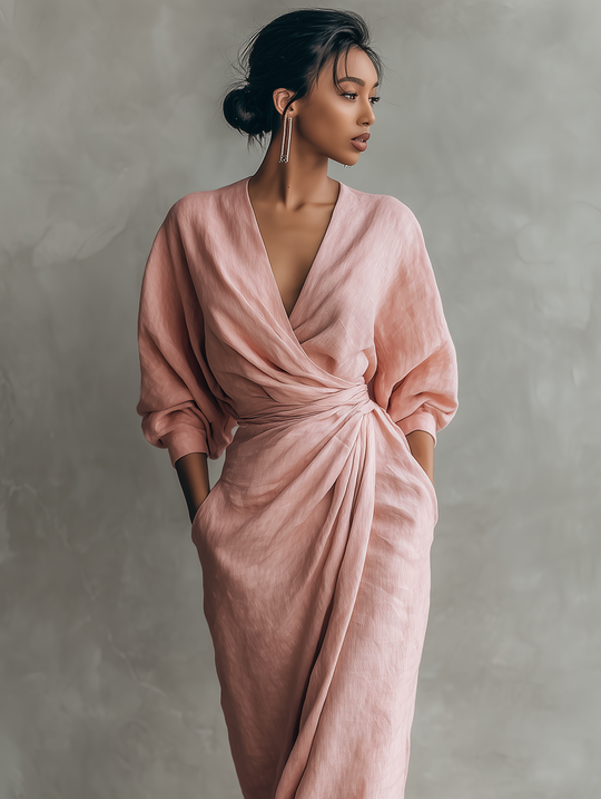 Nina™ | Elegante Wikkel Maxi Jurk