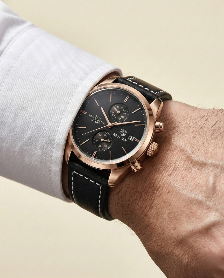 Elegant Stainless Steel Dress Watch