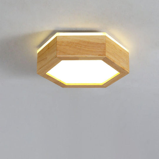 Moderne Houten Japandi LED Plafondlamp –1/2/3 Spots