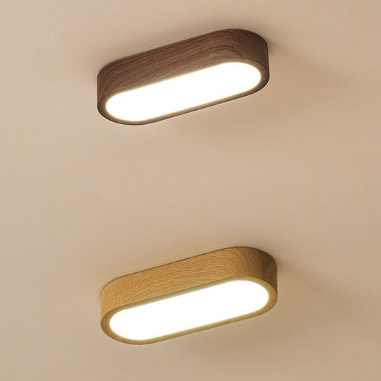 Moderne Houten Plafondlamp – Hout/Walnoot Houtnerf – LED 8W