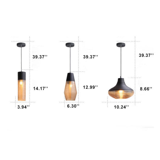Moderne Glazen Hanglamp in Helder of Zwart Design