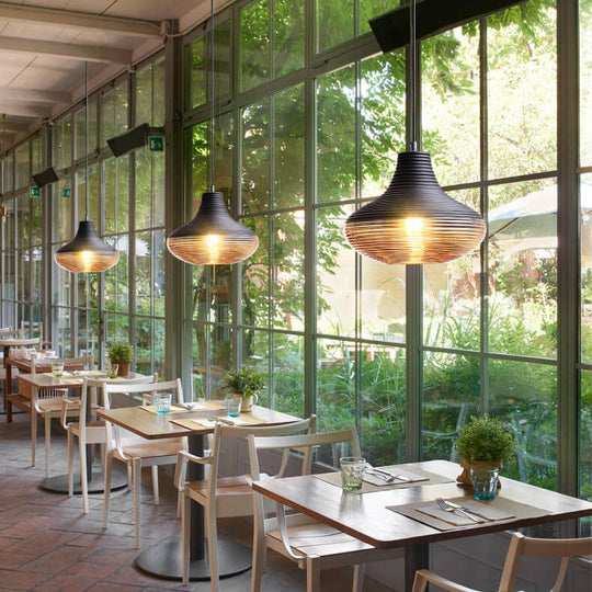 Moderne Glazen Hanglamp in Helder of Zwart Design
