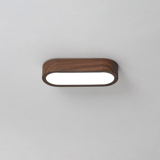 Moderne Houten Plafondlamp – Hout/Walnoot Houtnerf – LED 8W