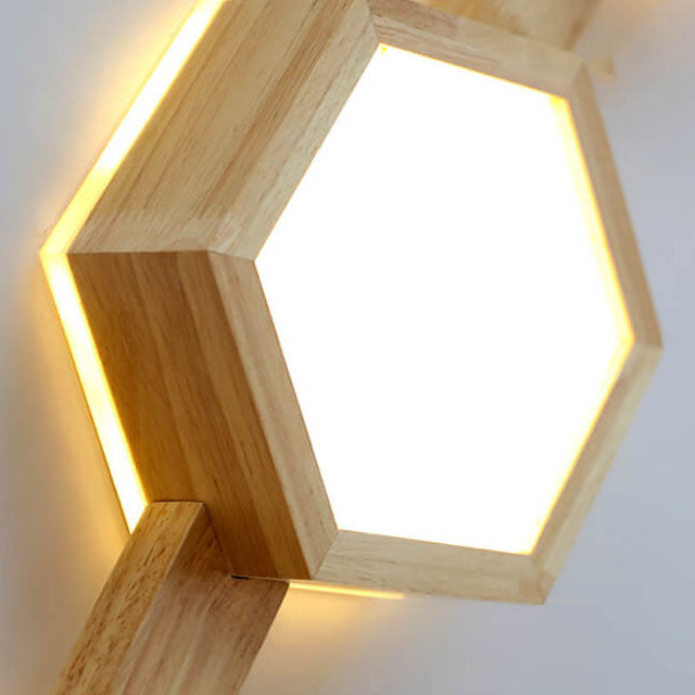 Moderne Houten Japandi LED Plafondlamp –1/2/3 Spots