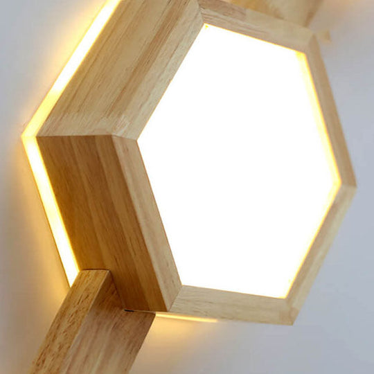 Moderne Houten Japandi LED Plafondlamp –1/2/3 Spots