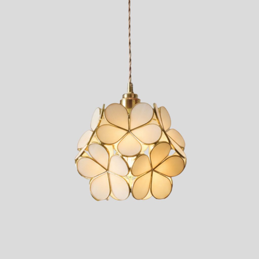Vintage Glazen Hanglamp – Kleurrijk Handgemaakt Design