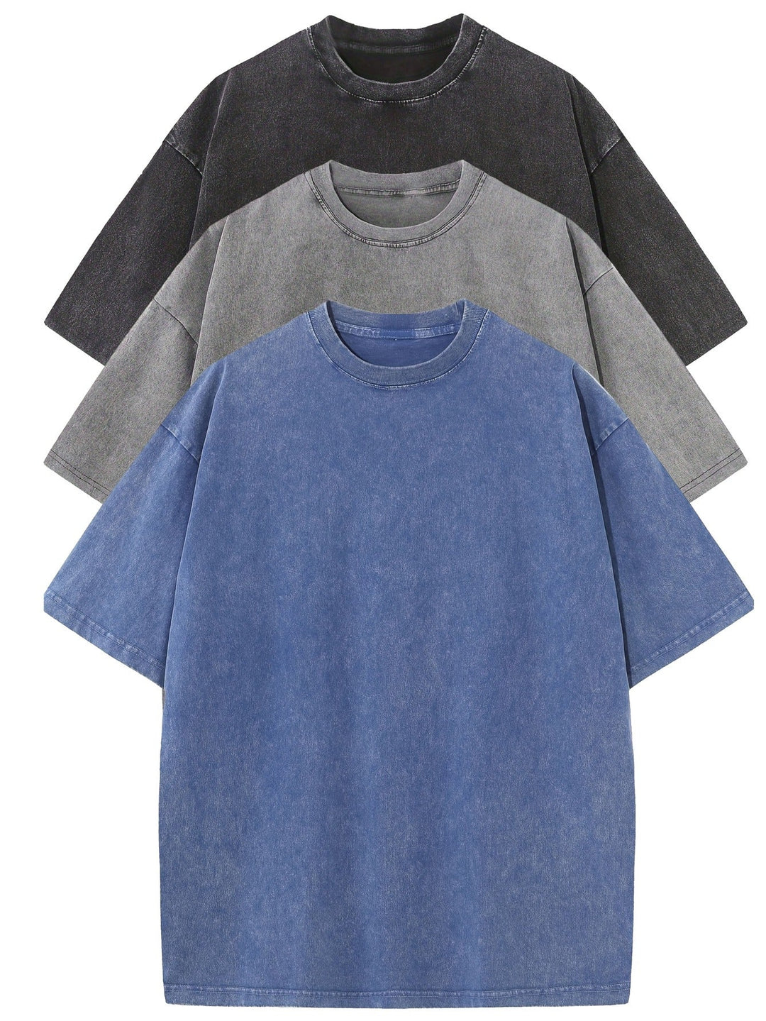Set van 3 Oversized Katoenen T-shirts voor Dagelijks Gebruik