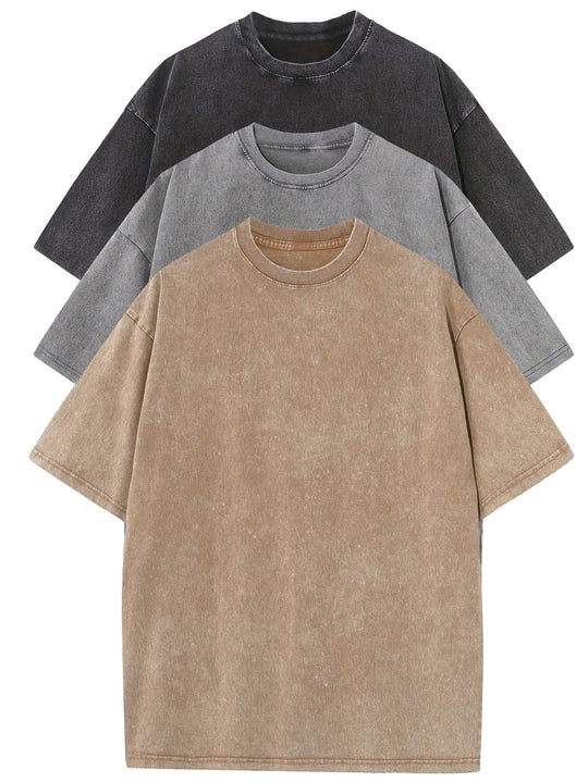 Set van 3 Oversized Katoenen T-shirts voor Dagelijks Gebruik