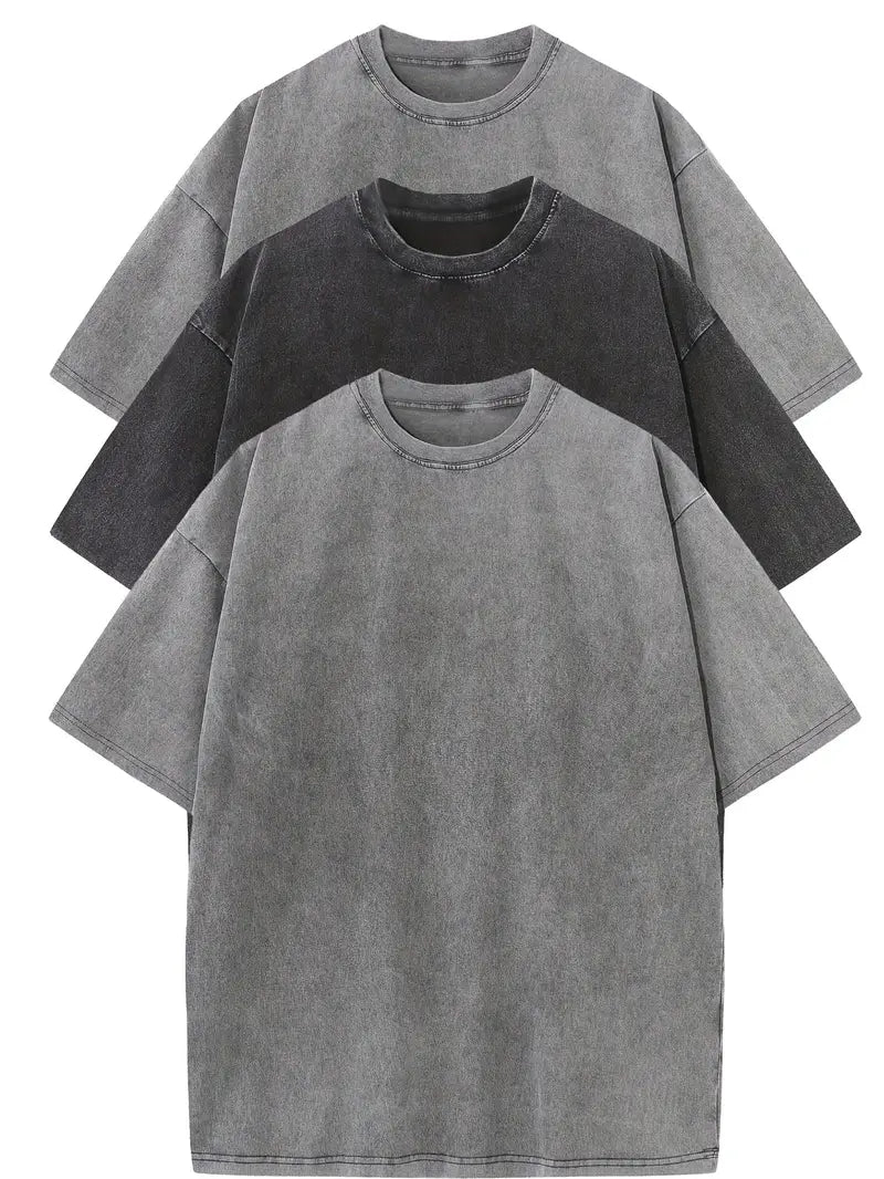 Set van 3 Oversized Katoenen T-shirts voor Dagelijks Gebruik