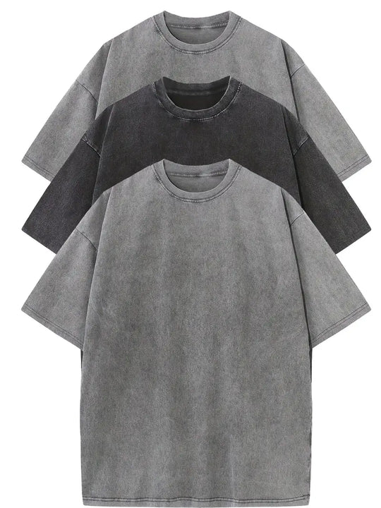 Set van 3 Oversized Katoenen T-shirts voor Dagelijks Gebruik