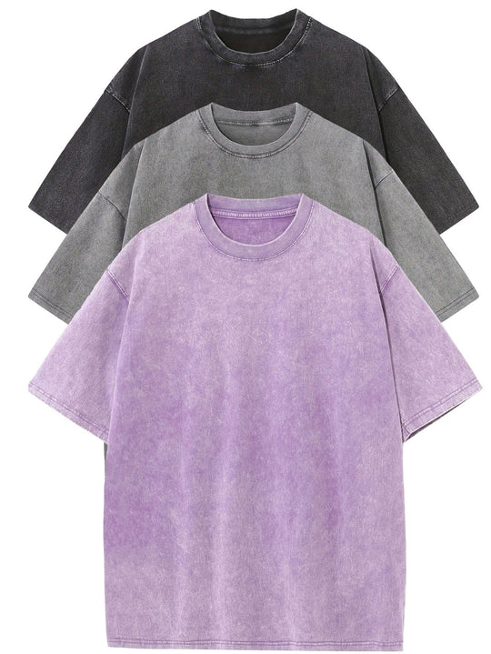 Set van 3 Oversized Katoenen T-shirts voor Dagelijks Gebruik