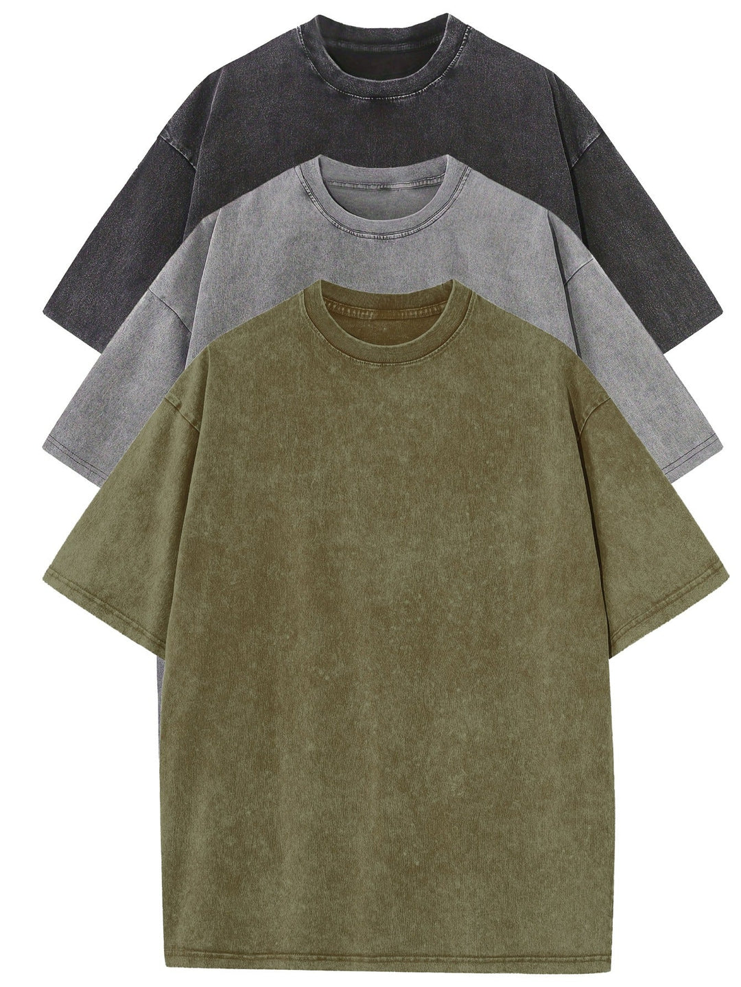 Set van 3 Oversized Katoenen T-shirts voor Dagelijks Gebruik
