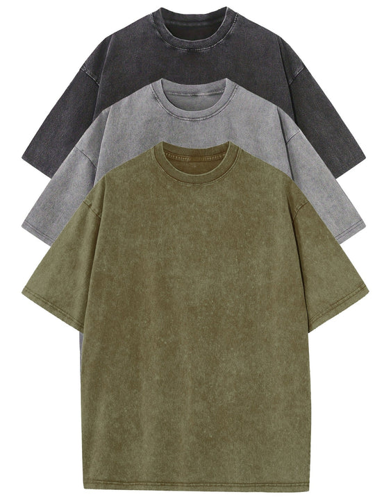 Set van 3 Oversized Katoenen T-shirts voor Dagelijks Gebruik
