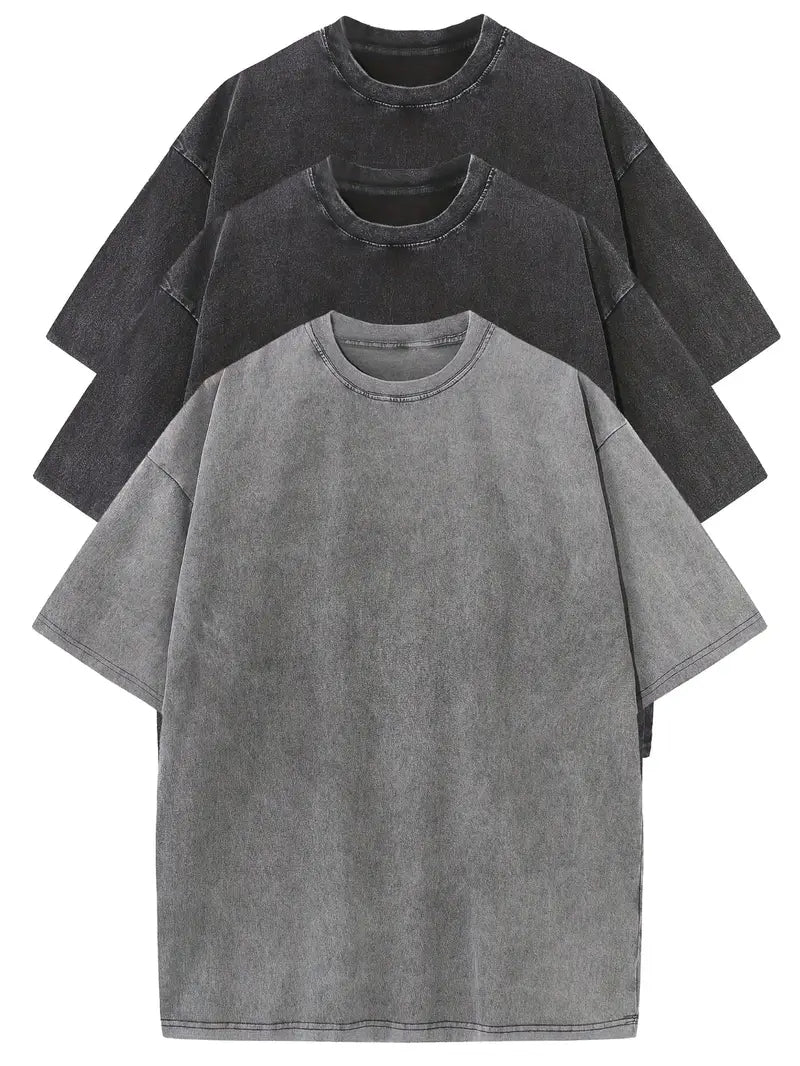 Set van 3 Oversized Katoenen T-shirts voor Dagelijks Gebruik