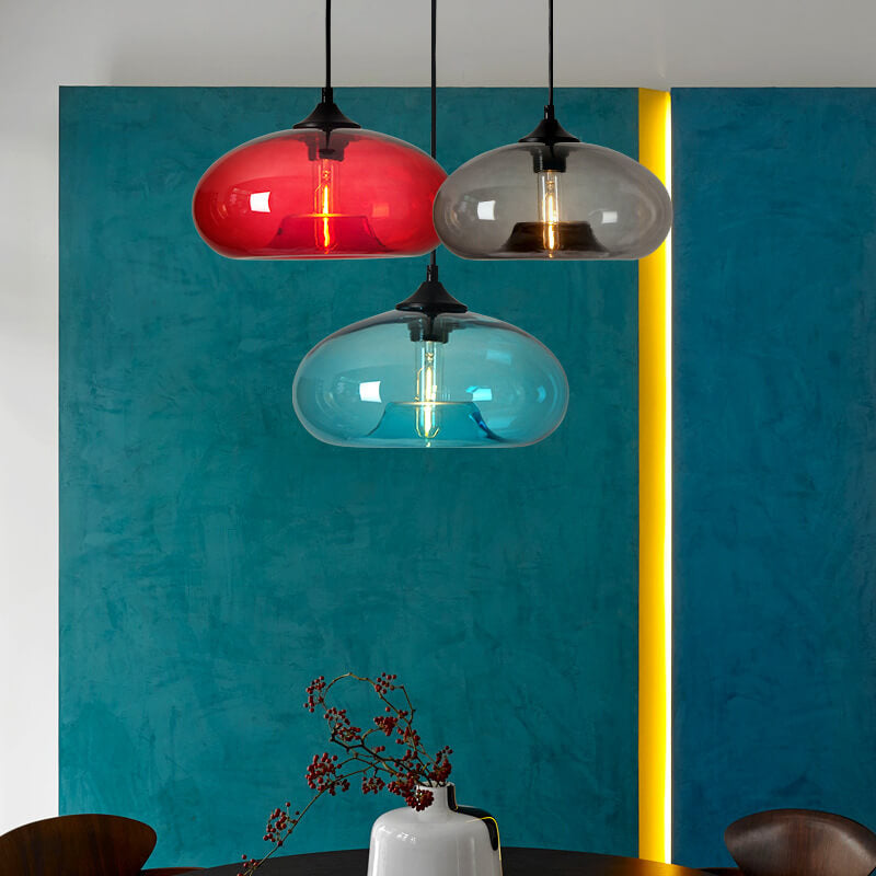 Industriële Glazen Hanglamp – Ø28 cm, Meerdere Kleuren, E26 Fitting