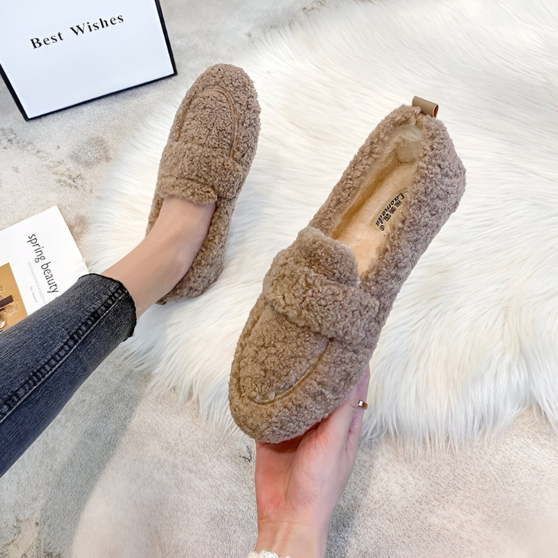 Nina™ | Warme comfortabele schapenwollen loafers