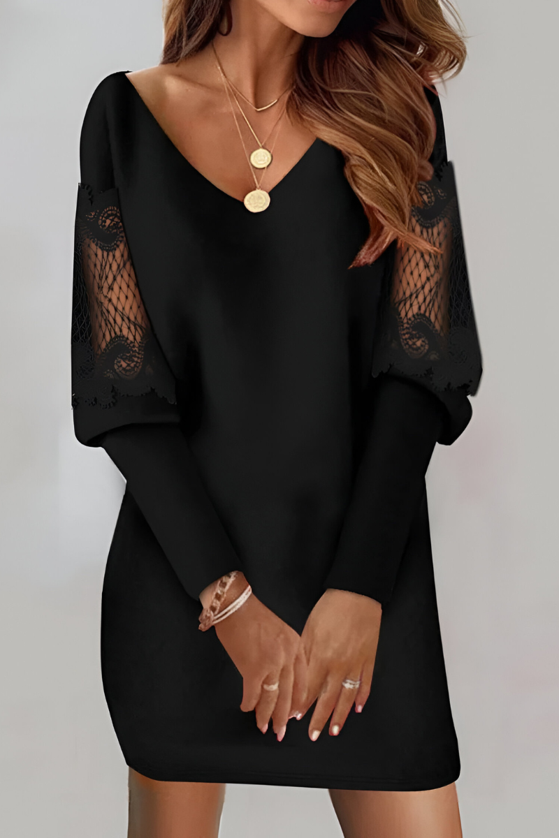 Mila™ | Elegante Jurk met Kantmouwen