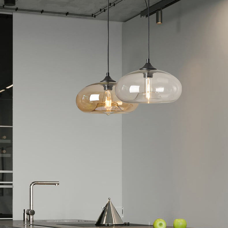 Industriële Glazen Hanglamp – Ø28 cm, Meerdere Kleuren, E26 Fitting