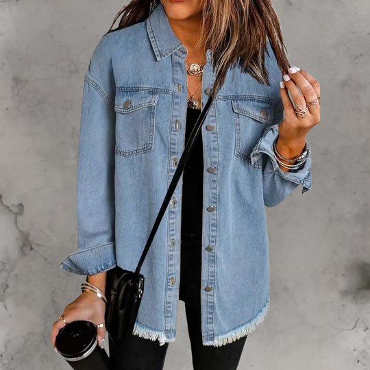 Kian™ | Casual Denim Jas Met Knopen