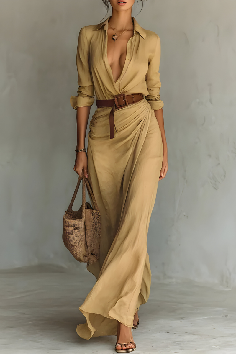 Julie™ | Wikkeljurk met tailleceintuur