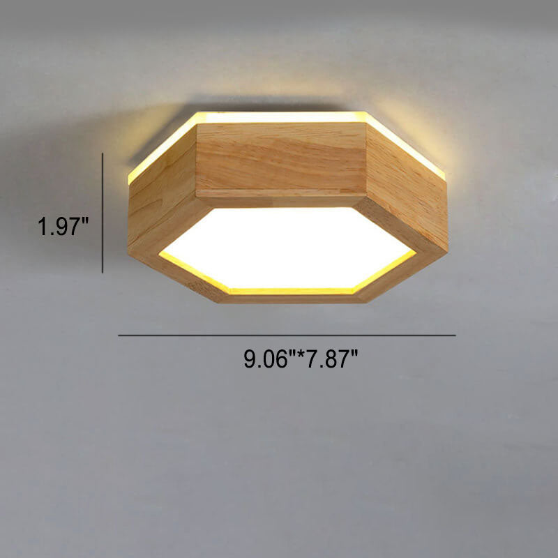 Moderne Houten Japandi LED Plafondlamp –1/2/3 Spots