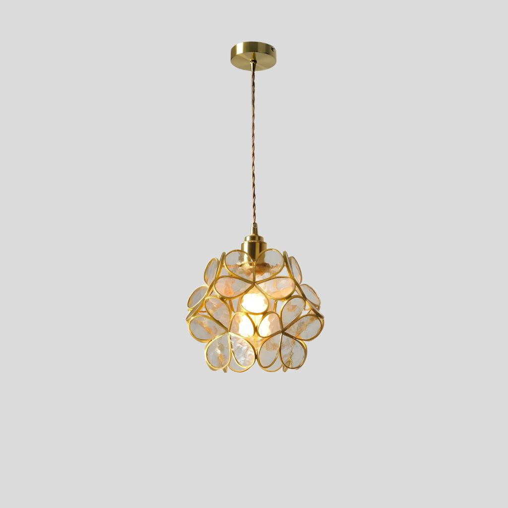 Vintage Glazen Hanglamp – Kleurrijk Handgemaakt Design