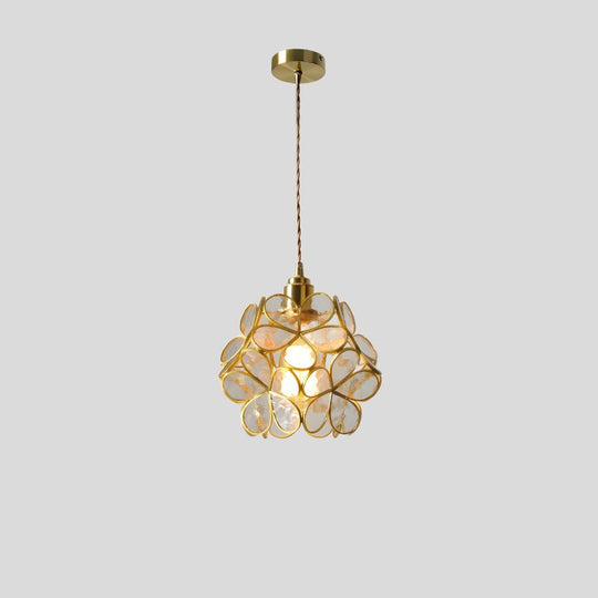 Vintage Glazen Hanglamp – Kleurrijk Handgemaakt Design