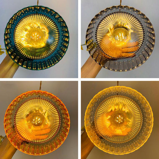 Industriële Hanglamp met Glas & Metaal Design