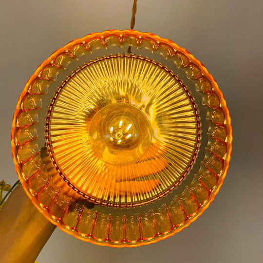 Industriële Hanglamp met Glas & Metaal Design