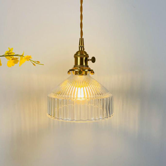 Industriële Hanglamp met Glas & Metaal Design