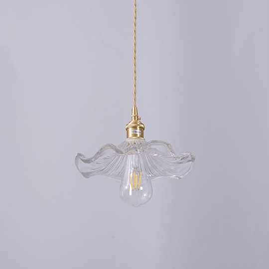 Elegante Glazen Hibiscusbloem Hanglamp met Stijlvol Design