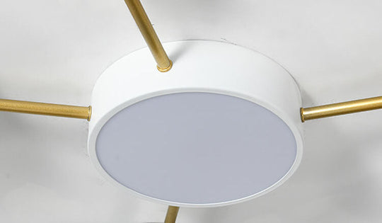 Modulaire Moderne LED Plafondlamp met Hout en Acryl in een Strak Design