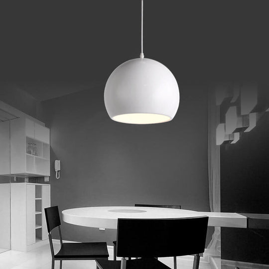 Moderne Aluminium Hanglamp – Zwart, Wit, Geel, Blauw, Roze, Rood, Groen, Grijs – E26