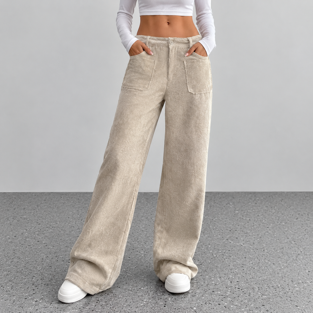 Noelle™ | Comfortabele Wijde Broek Met Zakken